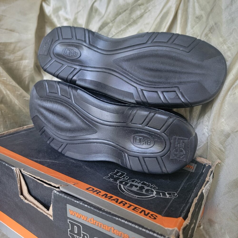 VTG Dr Martens 9562 Black Leather Suede Slip On Toggle Shoe NIB Deadstock M9 - Picture 7 of 9